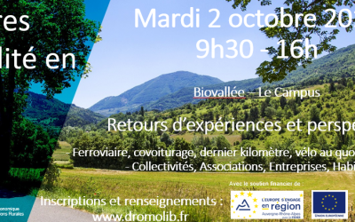 Prochaines rencontres de l’écomobilité en Drôme – mardi 2 octobre 2018 – 9h30-16h