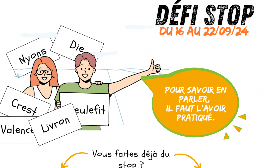 A noter dans vos agendas : Défi Autostop la semaine du 16 septembre 2024