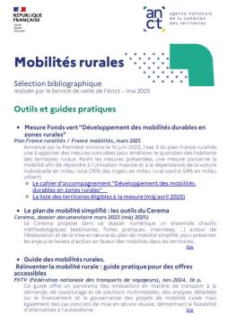 Sélection bibliographique : mobilités rurales