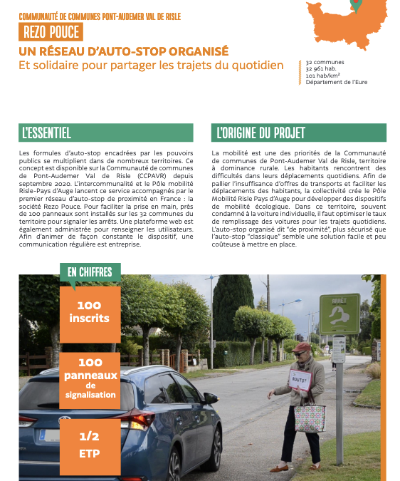 Retour d’expérience Rézo Pouce – Communauté de communes de Pont-Audemer Val de Risle