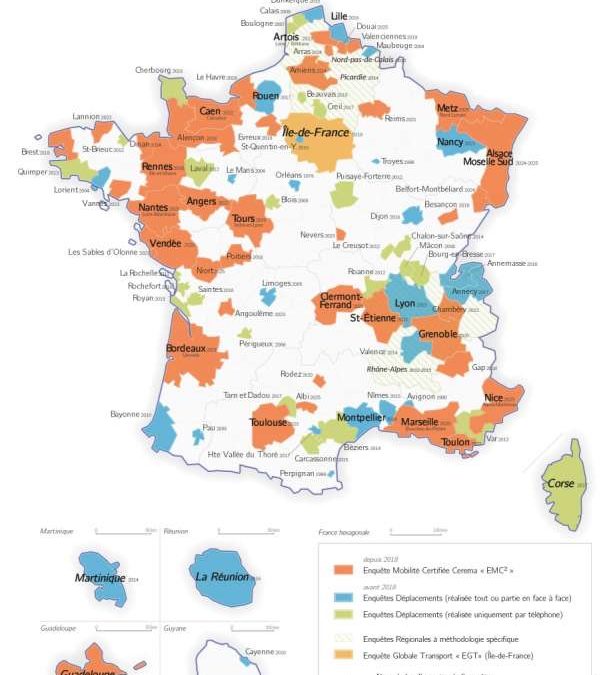 Mobilités du quotidien : tendances et enseignements à partir des enquêtes EMC²