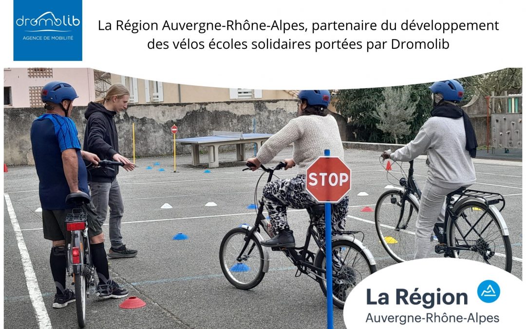 La Région Auvergne-Rhône-Alpes, partenaire du développement des vélos écoles solidaires portées par Dromolib