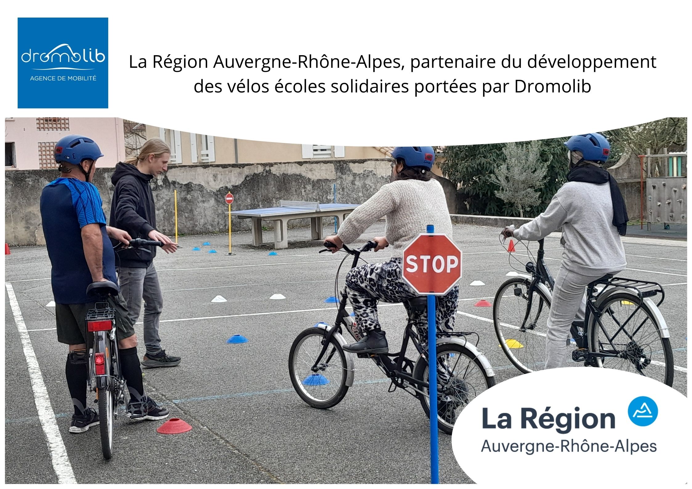 La Région Auvergne-Rhône-Alpes, partenaire du développement des vélos écoles solidaires portées par Dromolib