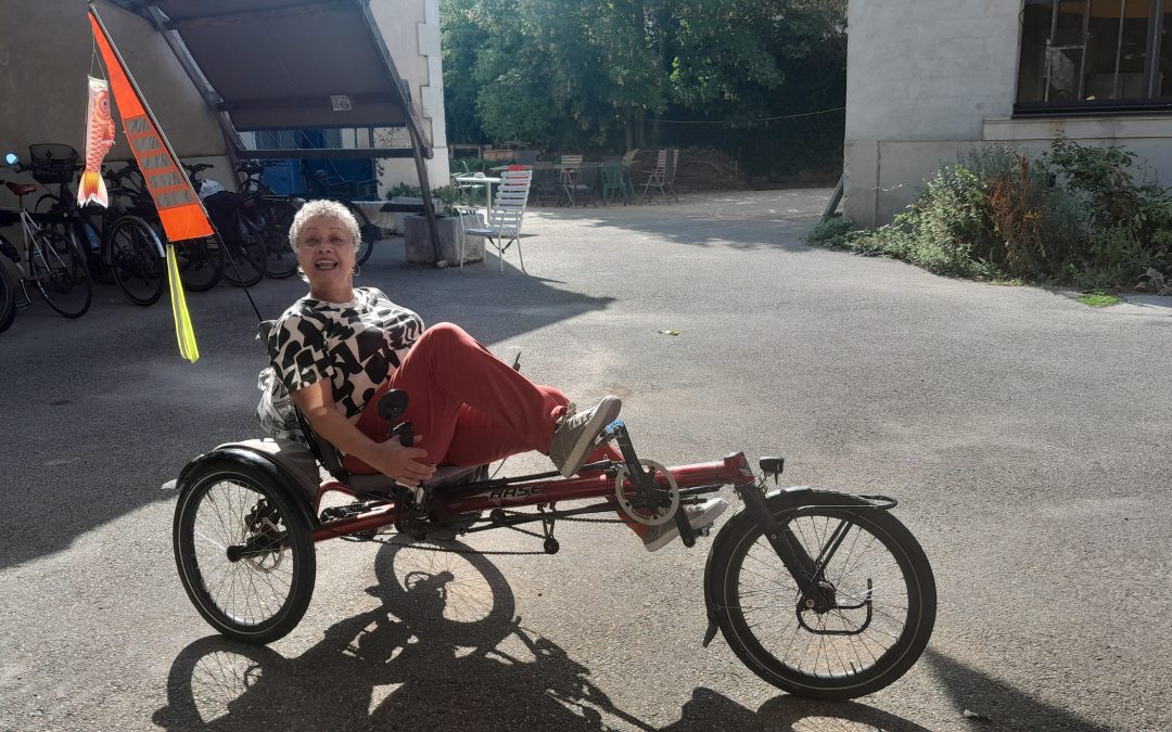 Essaie d&rsquo;un tricycle couché à la vélo école !